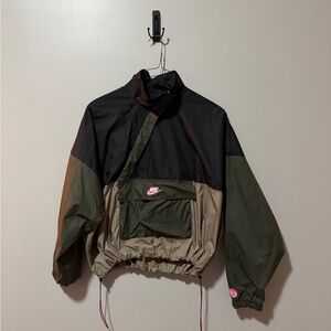 Nike Black and Olive Windbreaker